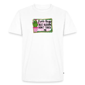 Dont touch me - Men's Premium Organic T-Shirt - white - Front - Nico (187cm)