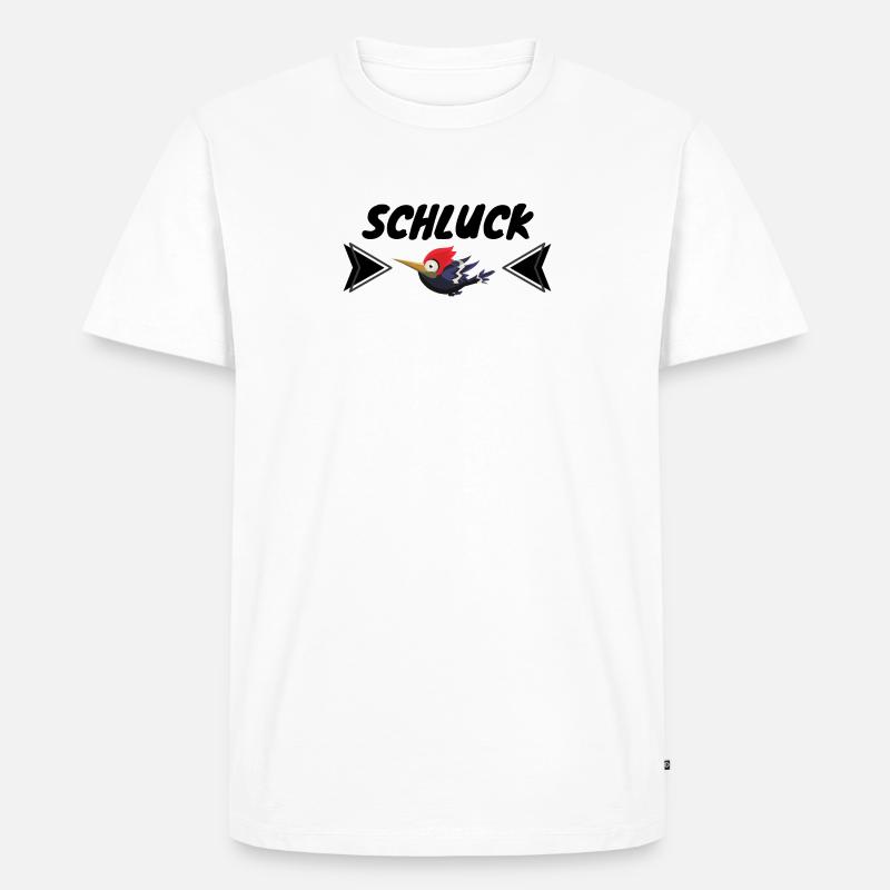 Schluckspecht - Männer Premium Bio T-Shirt - Weiß