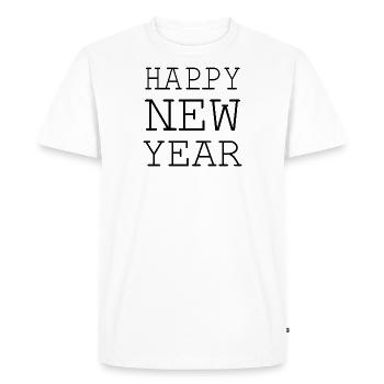 Bonne année ! - T-shirt Premium bio Homme - blanc - Devant - Nico (187cm)
