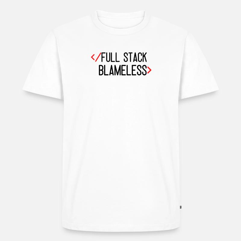 full stack blameless - T-shirt Premium bio Homme - blanc