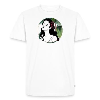 Yoga Meditation Spiritual Wellness Spirituality - Men's Premium Organic T-Shirt - white - Front - Nico (187cm)