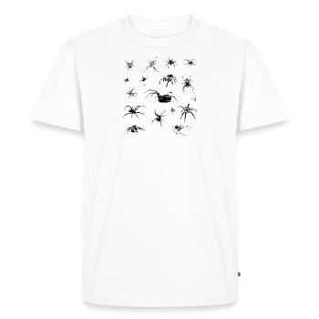 Araignées - T-shirt Premium bio Homme - blanc - Devant - Nico (187cm)