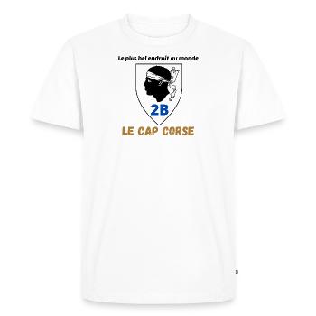 T-shirt Corse Le Cap Corse cadeau anniversaire - T-shirt Premium bio Homme - blanc - Devant - Nico (187cm)