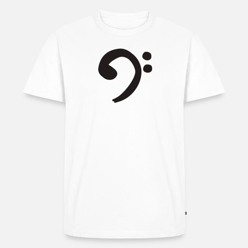 Clé de Fa - Noir - T-shirt Premium bio Homme - blanc