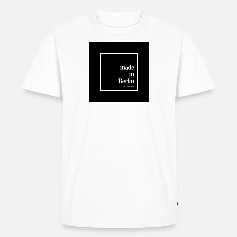made in Berlin - Männer Premium Bio T-Shirt - Weiß