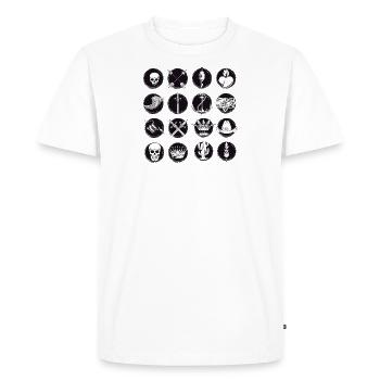 Old School 16 Designs - Männer Premium Bio T-Shirt - Weiß - Vorne - Nico (187cm)