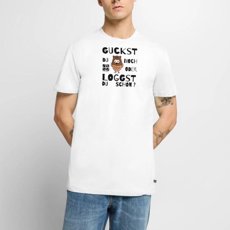 GEOCACHING - Guckst Du noch oder loggst du schon ? Männer Premium Bio T-Shirt