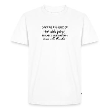 Pet en - T-shirt Premium bio Homme - blanc - Devant - Nico (187cm)