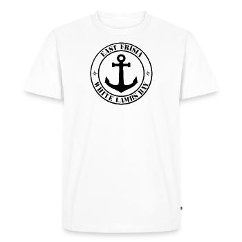 Frise orientale White Lambs Bay Logo - T-shirt Premium bio Homme - blanc - Devant - Nico (187cm)