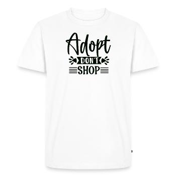 Magasin Adopt Dont - T-shirt Premium bio Homme - blanc - Devant - Nico (187cm)