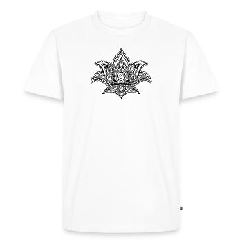 7 chakras fleur de lotus yoga - T-shirt Premium bio Homme - blanc - Devant - Nico (187cm)