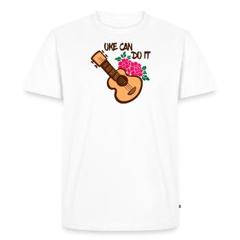 Uke can do it gift ukulele musician Hawaii - Men's Premium Organic T-Shirt - white - Front - Nico (187cm)