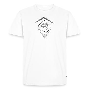 Cool Illuminati Illustration - Men's Premium Organic T-Shirt - white - Front - Nico (187cm)