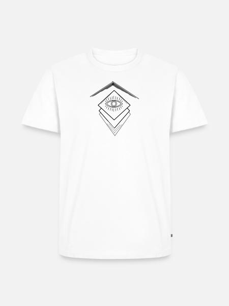 Cool Illuminati Illustration - Men's Premium Organic T-Shirt - white