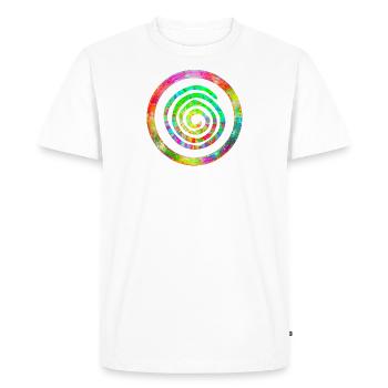Spirale joyeuse - T-shirt Premium bio Homme - blanc - Devant - Nico (187cm)