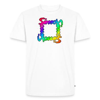 SimonCircleColor - T-shirt Premium bio Homme - blanc - Devant - Nico (187cm)