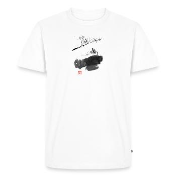 fuji and monster - Men's Premium Organic T-Shirt - white - Front - Nico (187cm)