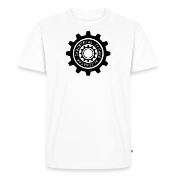 Techno industrielle aliénante - T-shirt Premium bio Homme - blanc - Devant - Nico (187cm)