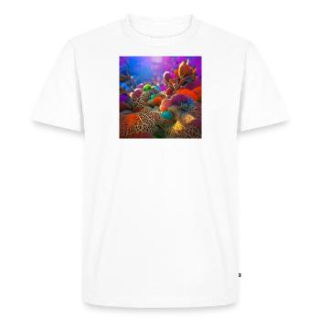 Récif corallien sous-marin coloré - T-shirt Premium bio Homme - blanc - Devant - Nico (187cm)