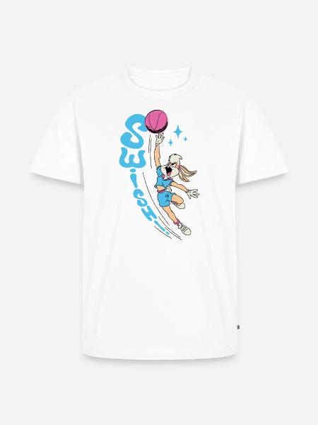 Looney Tunes Lola Bunny Swish! Basketball Design - Men's Premium Organic T-Shirt - white