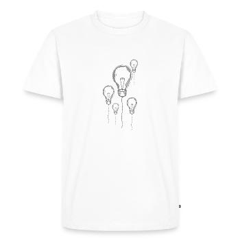 Light Bulbs Street Art Graffiti Spray Art - Men's Premium Organic T-Shirt - white - Front - Nico (187cm)