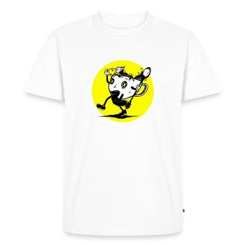T-Cuppy - Men's Premium Organic T-Shirt - white - Front - Nico (187cm)