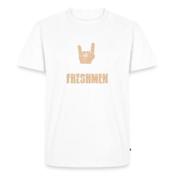 High School Freshmen Rocks Hand Sign Style - Men's Premium Organic T-Shirt - white - Front - Nico (187cm)