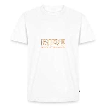 Ride Eat Sleep Repeat Cyclist Life Routine - Men's Premium Organic T-Shirt - white - Front - Nico (187cm)