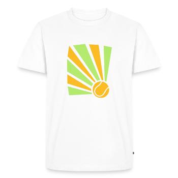 explosion de tennis - T-shirt Premium bio Homme - blanc - Devant - Nico (187cm)