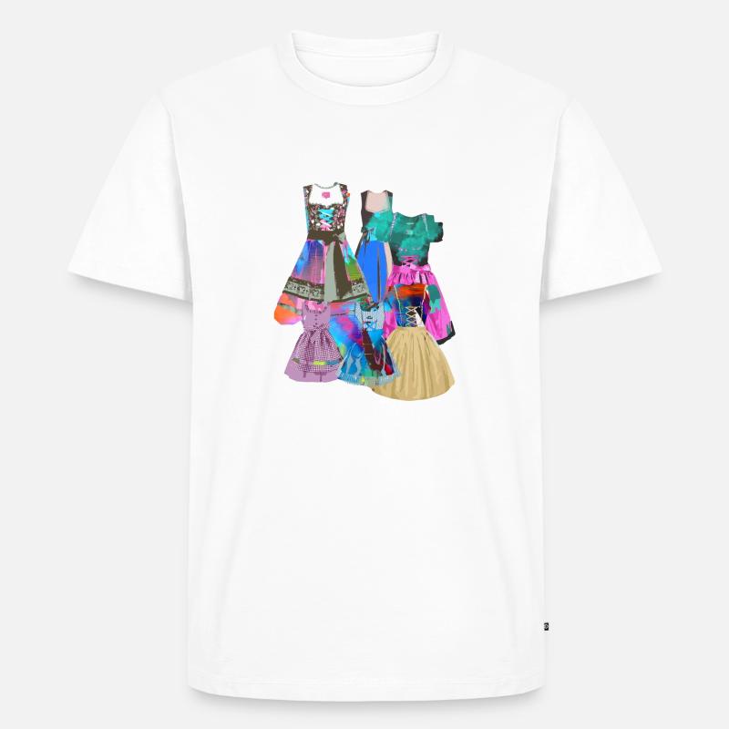 Dirndl splash - Männer Premium Bio T-Shirt - Weiß