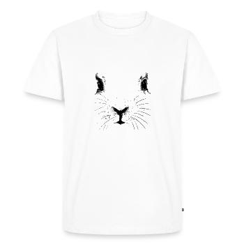 Lièvre - T-shirt Premium bio Homme - blanc - Devant - Nico (187cm)