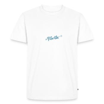 school - Men's Premium Organic T-Shirt - white - Front - Nico (187cm)