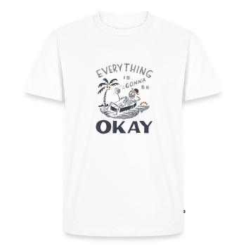 Tout va bien se passer - T-shirt Premium bio Homme - blanc - Devant - Nico (187cm)