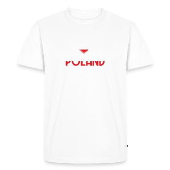Pologne - T-shirt Premium bio Homme - blanc - Devant - Nico (187cm)