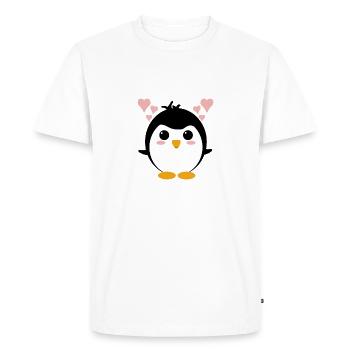 Pingouin - T-shirt Premium bio Homme - blanc - Devant - Nico (187cm)