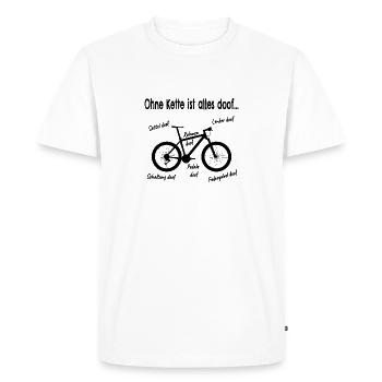 Sans chaîne, tout est stupide ... cadeau de vélo - T-shirt Premium bio Homme - blanc - Devant - Nico (187cm)
