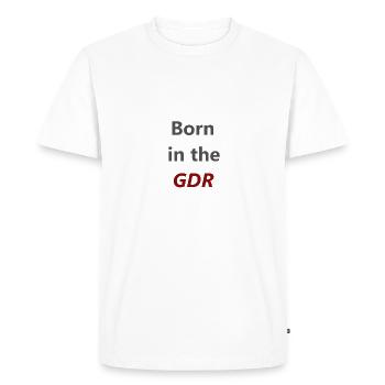 GDR- GDR - Men's Premium Organic T-Shirt - white - Front - Nico (187cm)