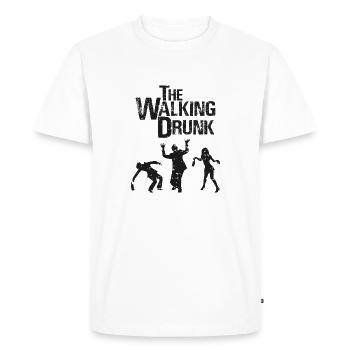 L’ivrogne qui marche - T-shirt Premium bio Homme - blanc - Devant - Nico (187cm)