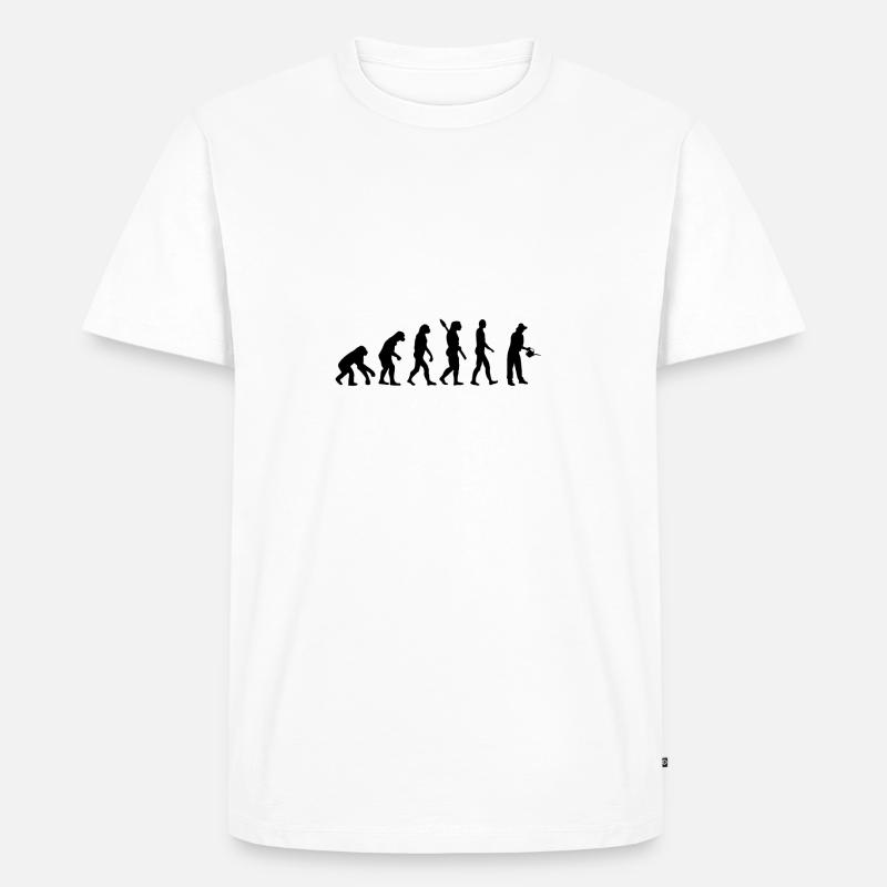 Evolution Gärtner - Männer Premium Bio T-Shirt - Weiß