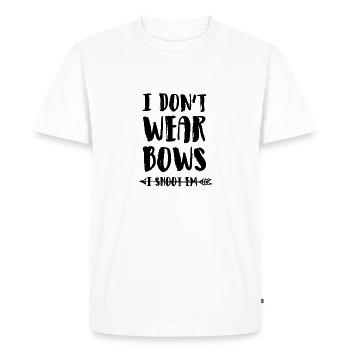 I dont wear bows gift - Men's Premium Organic T-Shirt - white - Front - Nico (187cm)