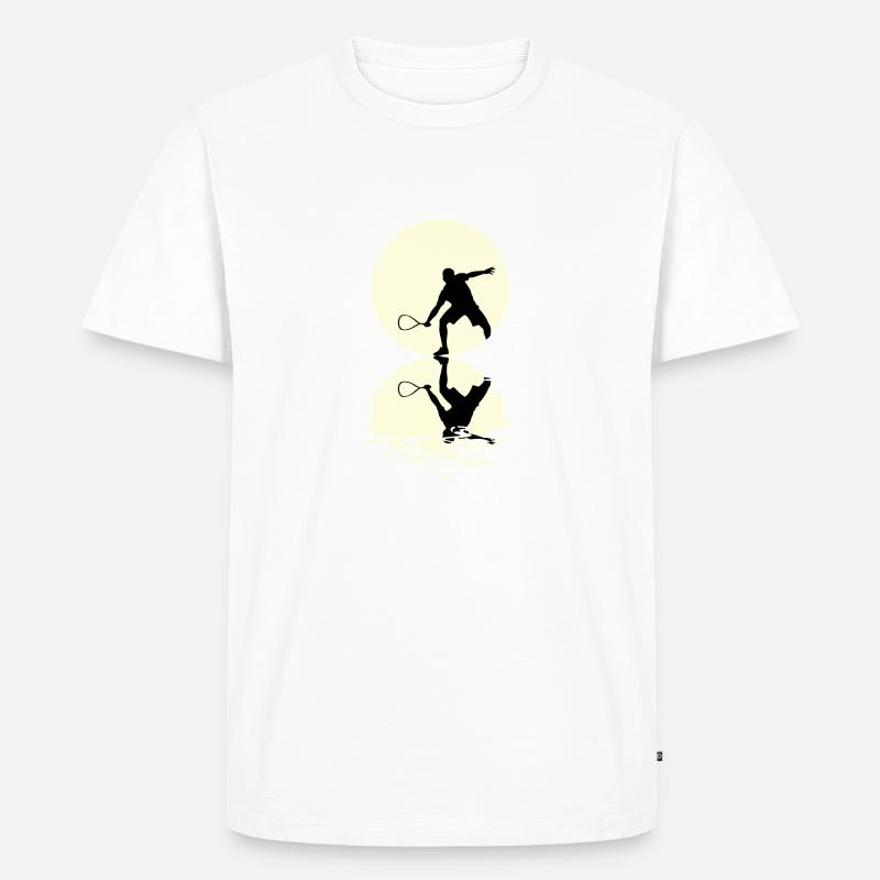 Moon Squash Tshirt - Männer Premium Bio T-Shirt - Weiß