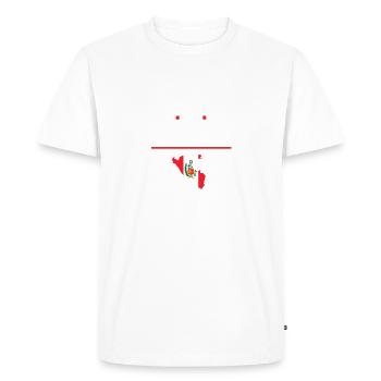 N'ayez pas peur que le Péruvien soit ici - T-shirt Premium bio Homme - blanc - Devant - Nico (187cm)
