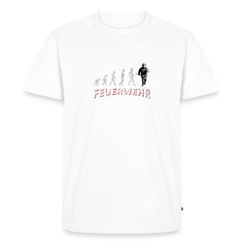 Appel d'urgence du pompier Evolution 112 - T-shirt Premium bio Homme - blanc - Devant - Nico (187cm)