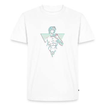 Michelangelo David - Tee shirt Renaissance - T-shirt Premium bio Homme - blanc - Devant - Nico (187cm)