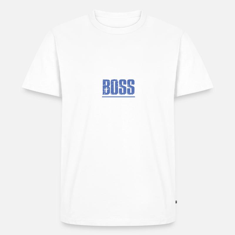 ich bin der Chef - Männer Premium Bio T-Shirt - Weiß