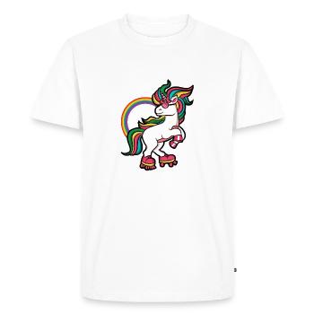 Roller Girl Rollerblades Patins Licorne Cadeau - T-shirt Premium bio Homme - blanc - Devant - Nico (187cm)
