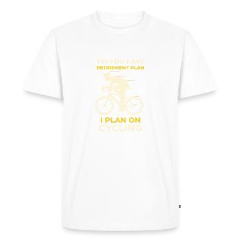 Cadeau de roue de vélo de vélo de vélo de route drôle - T-shirt Premium bio Homme - blanc - Devant - Nico (187cm)