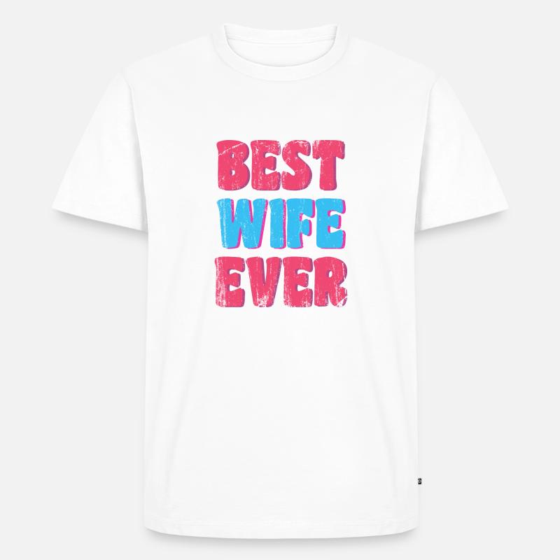 Beste Ehefrau der Welt - Männer Premium Bio T-Shirt - Weiß