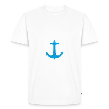 captain my boat my rules - Men's Premium Organic T-Shirt - white - Front - Nico (187cm)