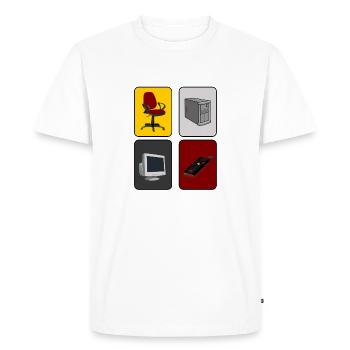PC gamers - Men's Premium Organic T-Shirt - white - Front - Nico (187cm)